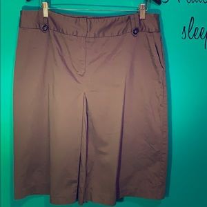 Ashley Stewart forest green pleated skirt